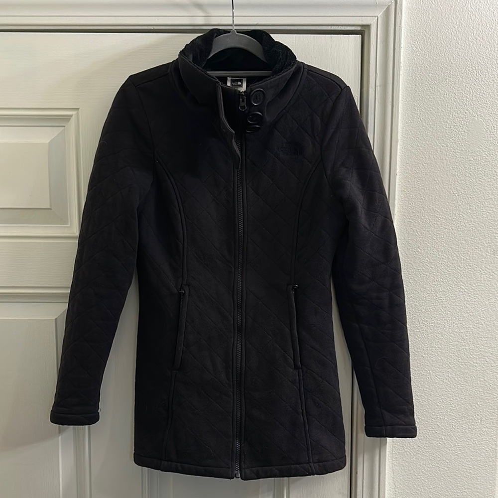 The North Face Long Sweater Jacket Quilted Small Black
